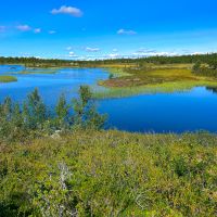 Der malerische See Stensjö beim Glensjö in Jämtland gelegen